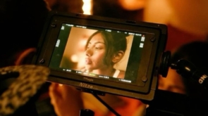foto de bastidores de gravações de clipe