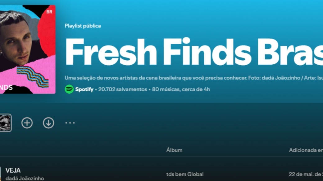 print da tela da funcionalidade fresh finds